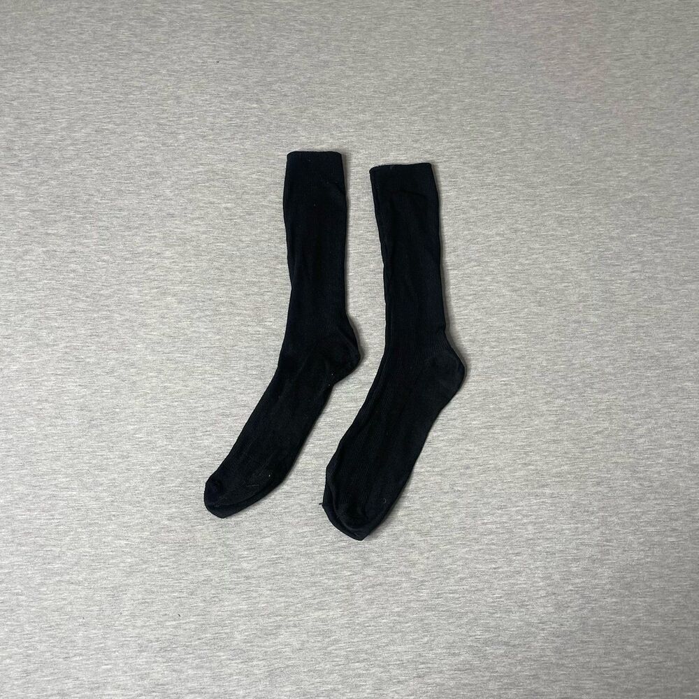Women’s & Girl’s Black Opaque Crew Socks